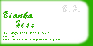 bianka hess business card